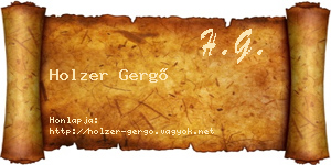 Holzer Gergő névjegykártya
